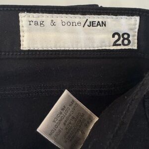 Rag & Bone Black legging jeans. Size 28